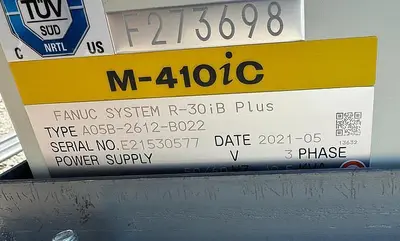 Used FANUC M-410IC/110 NEW NEVER USED 4 AXIS PALLETIZING ROBOT WITH R-30IB PLUS CONTROLLER Palletizers | Harbor Machinery Inc. #1283377