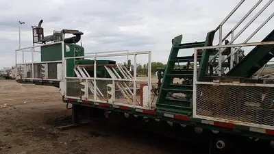 USED 1995 LOADKING INDUSTRIES 48' TANDEM AXLE STEPDECK TRAILER