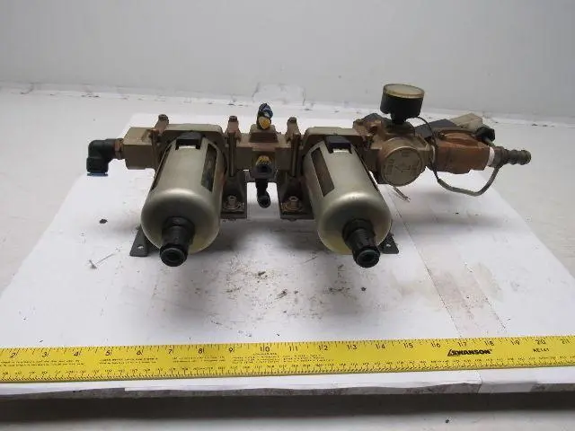 SMC Pneumatic Solenoid Valve Filter Double Regulator Assembly 0.05-0.83MPA