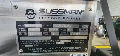 Sussman ES160 Electric Steam Boiler – 158 kW, 480V 3-Phase