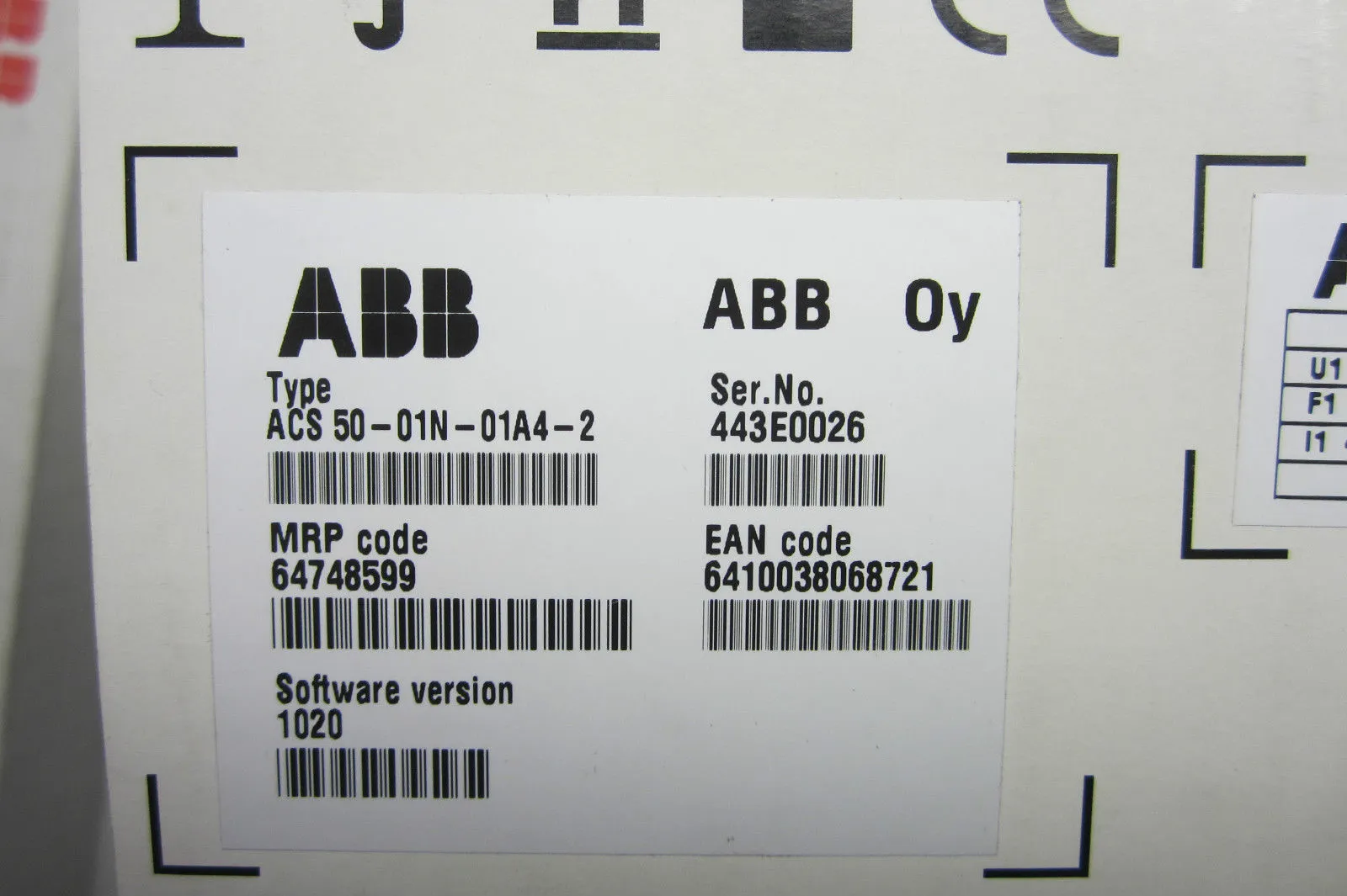 NEW ABB ACS50-01N-01A4-2 DRIVE ACS5001N01A42