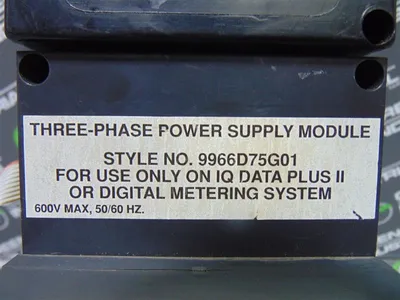 Westinghouse IQ Data Plus II 2D78522 Digital Meter w/ Power Supply & PONI Used