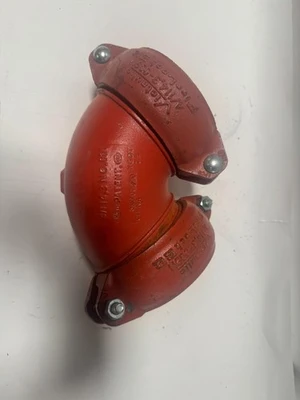 Victaulic 4" FireLock EZ Couplings A1143-009N With 90° Elbow Grooved Fitting