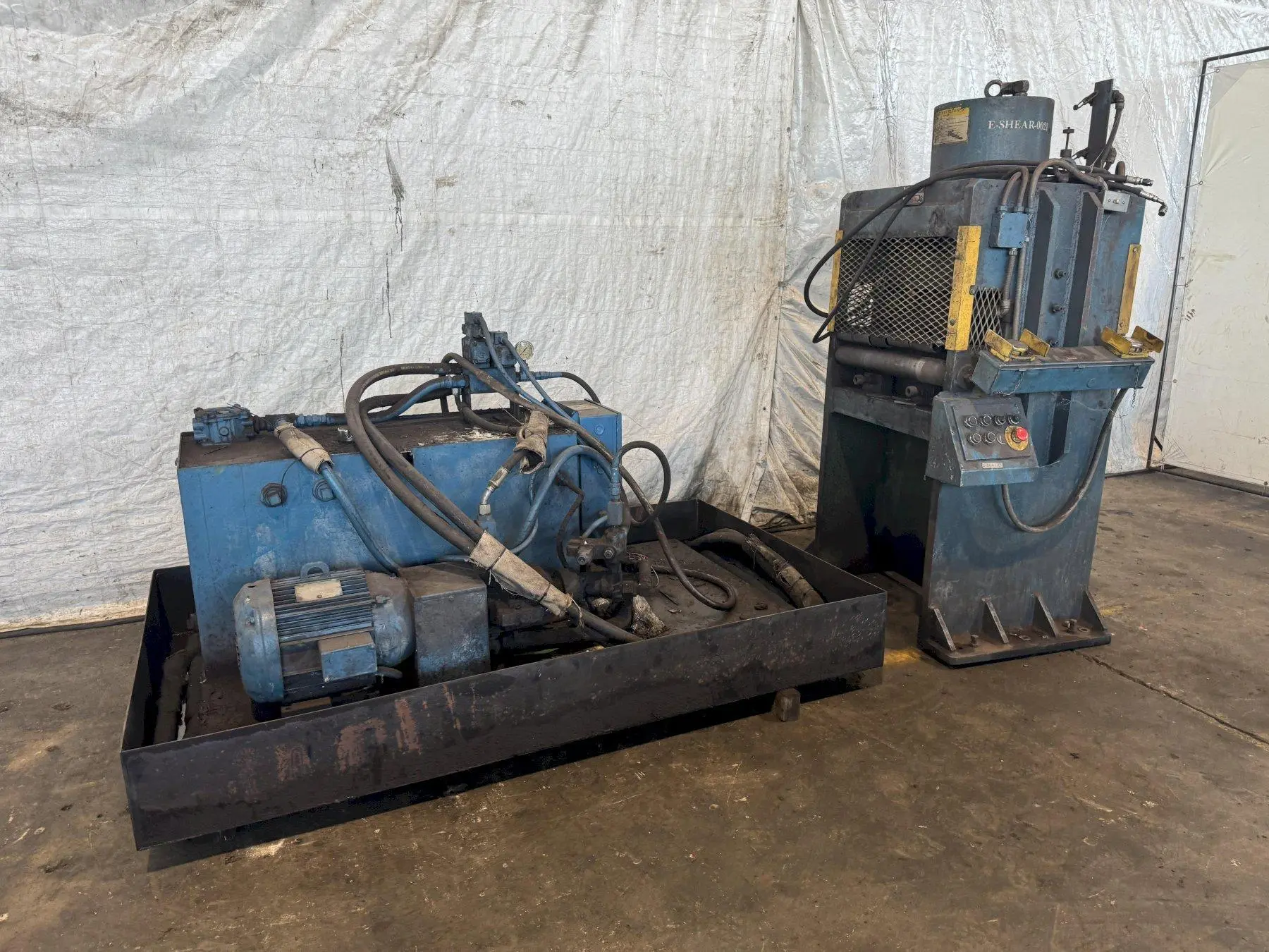 16" X 1" FRANKLIN MANUFACTURING SHEAR/CUT OFF LINE. STOCK # 0665725