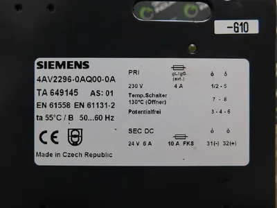 USED SIEMENS 4AV2296-0AQ00-0A