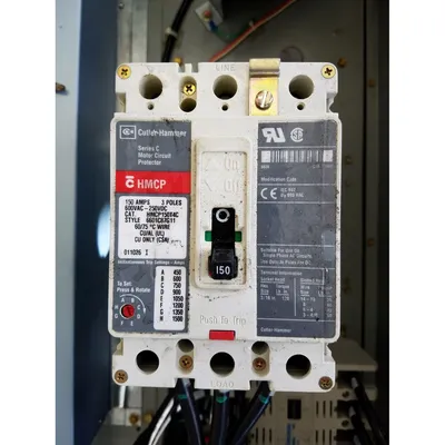 Used electrical panel with cuttler-hammer main breaker and bypass contactors