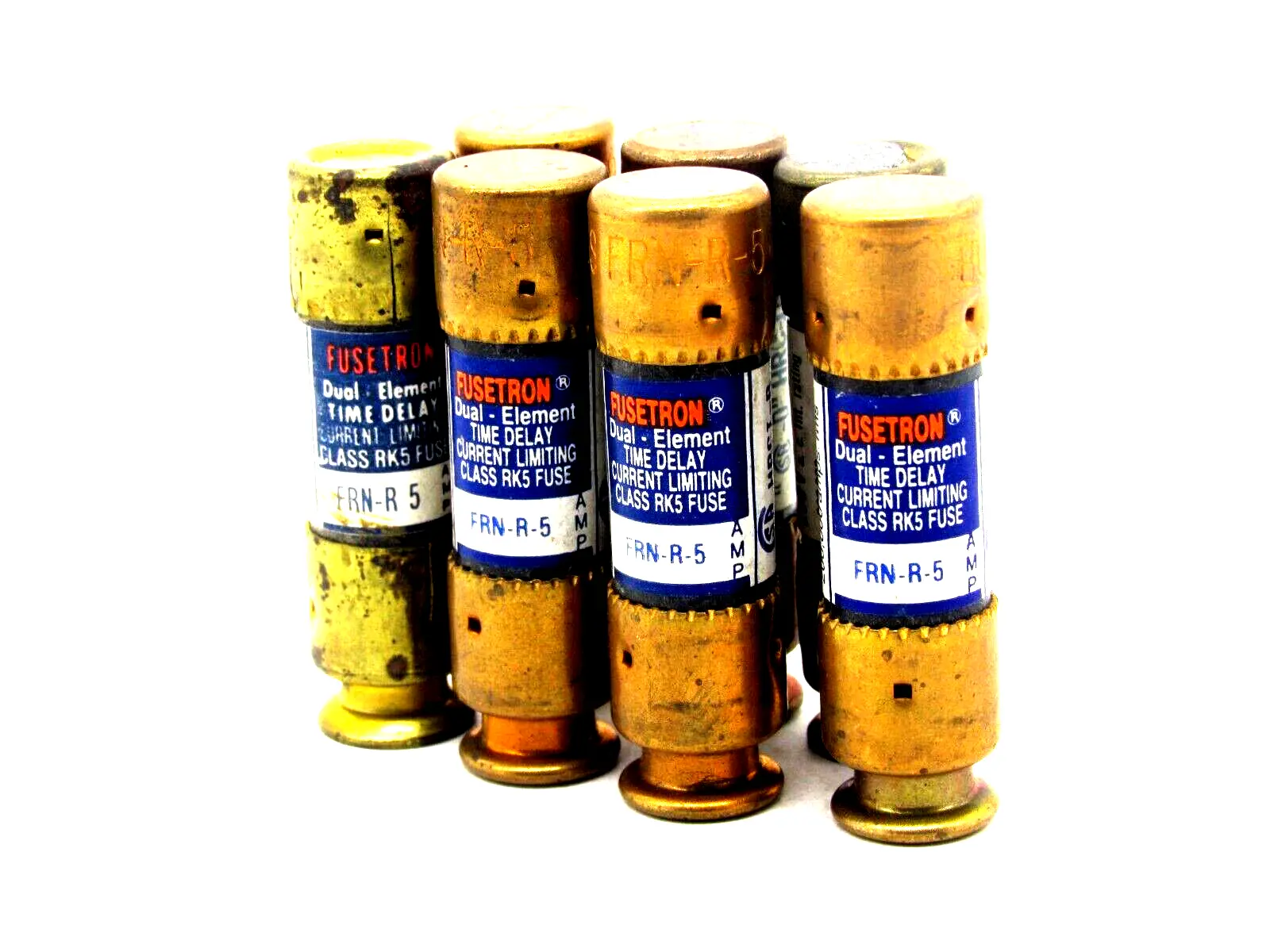 NEW LOT OF 7 BUSSMANN/FUSETRON FRN-R-5 FUSES FRNR5