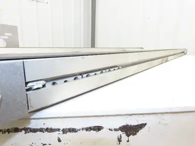 50mm Aluminum Dual Belt Conveyor 40mm Twin Belt 18"OAW 59.5"L No Drive