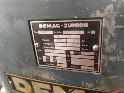 DEMAG-JUNIOR PK10N Chain Hoists | ESS Industrial Equipment Sales (6)