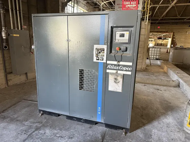Used 2022 ATLAS COPCO G 110-8.5 Rotary Screw & Sliding Vane Air Compressors Pennsylvania US | Global Equipment International, LLC #296262