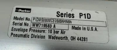 USED PARKER P1DMS080MCE0585NHN6N PISTON CYLINDER P1D