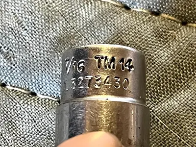 Snap-On Tools 6 Point 1/4" Drive SAE 7/16" Shallow Socket TM14 Chrome USA