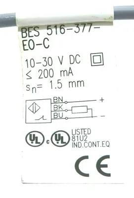 NEW BALLUFF BES 516-377-E0-C INDUCTIVE PROXIMITY SWITCH BES516377E0C