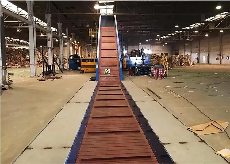New | in-Stock 2026 IMABE TMT-2000 STEEL SLATED INFEED CONVEYOR Incline Conveyors ES | Black River Trading #1060178