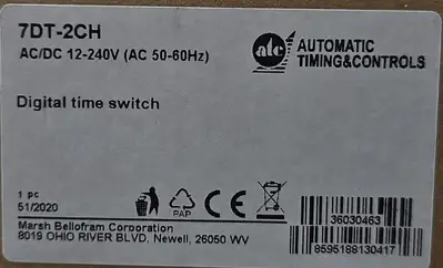 ATC MARSH BELLOFRAM 7DT-2CH Digital Time Switch. Loc3C-21