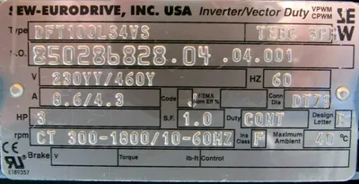 NEW SEW EURODRIVE KA77DT100LS4VS GEAR REDUCER 88.97:1 DFT100LS4VS 3HP