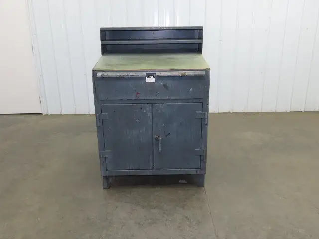 Strong Hold Extreme Duty 12 GA Shop Desk 1 Drawer Riser Shelf 36x28x54"