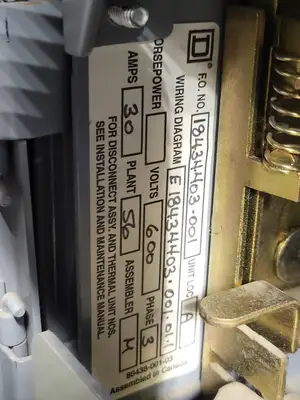 USED SQUARE D MODEL 6