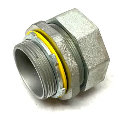 USED EATON CROUSE-HINDS LIQUIDATOR LIQUIDTIGHT CONNECTOR, FMC, STRAIGHT, INSULATED, MALLE