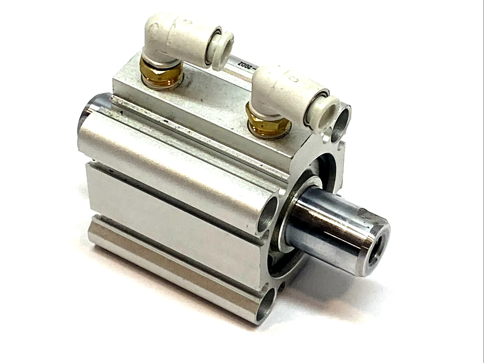 USED SMC COMPACT CYLINDER, 32MM BORE 20MM STROKE DOUBLE ROD