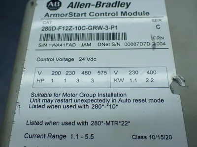 USED ALLENBRADLEY 280DFN10R