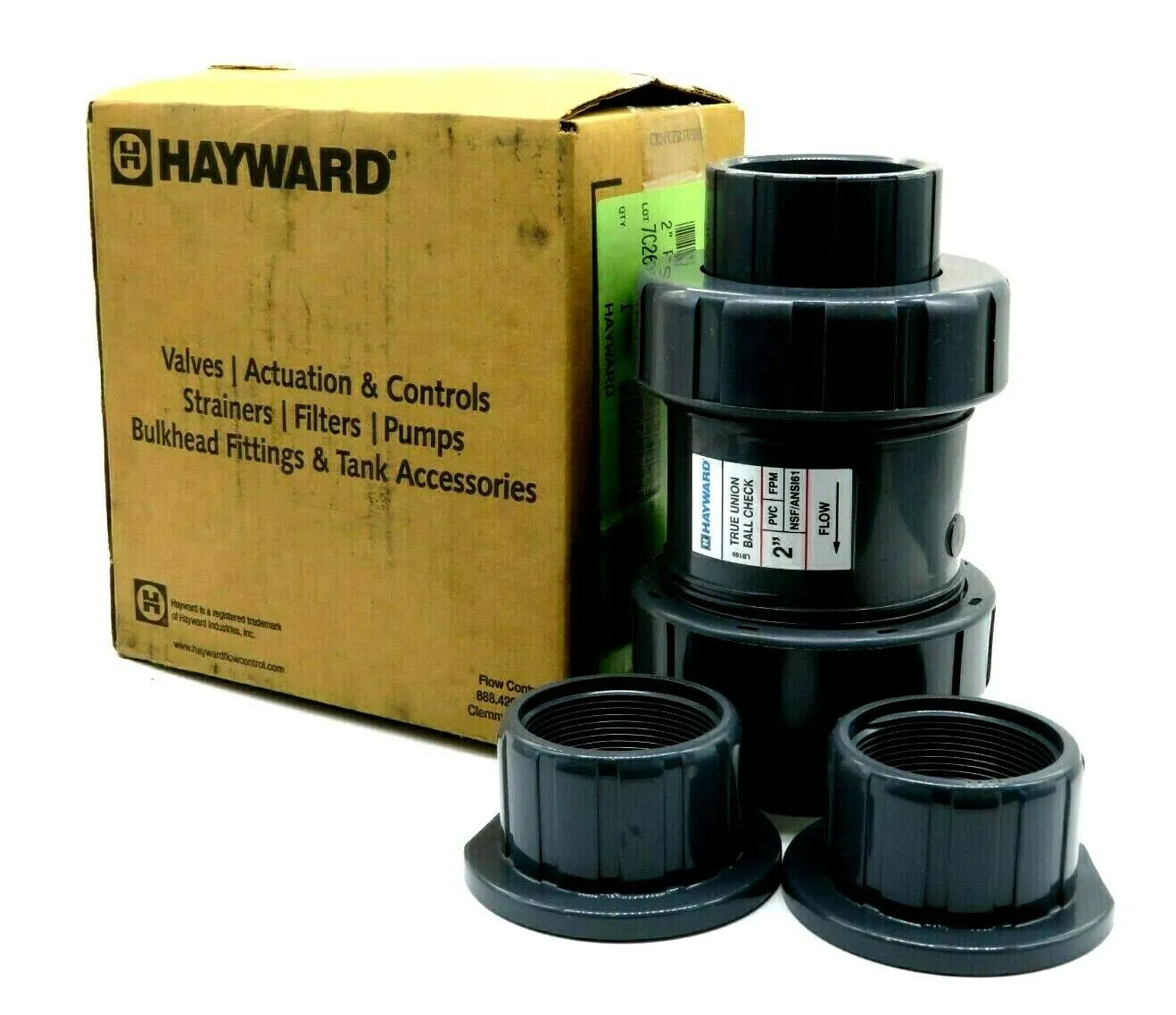 NEW HAYWARD 5AAP8 2" PVC BALL CHECK NSF/ANSI61