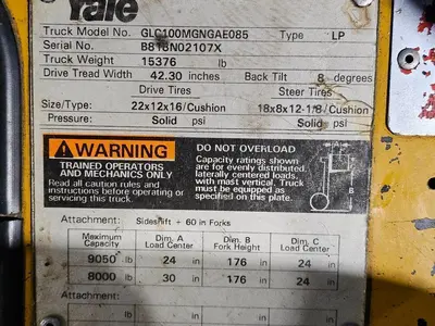 YALE GLC100MGNGAE085 Forklift Trucks | Levy Recovery Group (15)