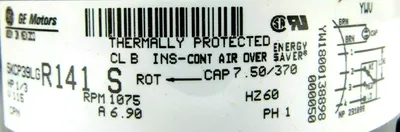NEW GENERAL ELECTRIC KCP39LGR141S MOTOR 1075 RPM 1/3HP 115V 5KCP39LGR141S