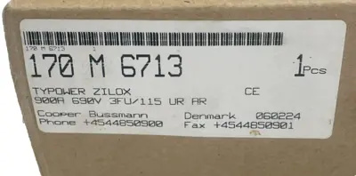 NEW COOPER BUSSMANN 170 M 6713 FUSE 900 A 170M6713