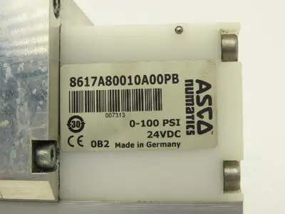 Asco Numatics 8617A80010A00PB Proportional Regulator 1/2" NPT 0-10VDC 0-100 PSI
