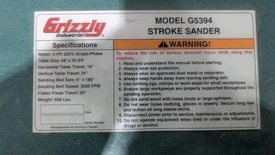 USED 2010 GRIZZLY G5394