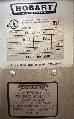 USED HOBART 6460