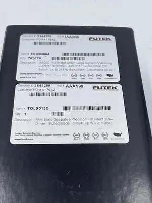 New | in-Stock FUTEK FUTEK IAA200, AAA999 Misc Electrical & Power Parts | ND Industrial Surplus #1214398