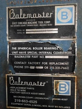 USED BALEMASTER 1075PT-42 HOGGER