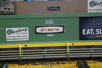 Used DI-ACRO 10FTX1/8IN Power Squaring Shears (Gauge) California US | Sterling Machinery Exchange #1467182