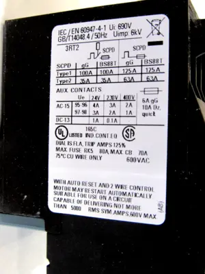 NEW SIEMENS 3RU2126-4CB0 CONTACTOR 3RU21264CB0