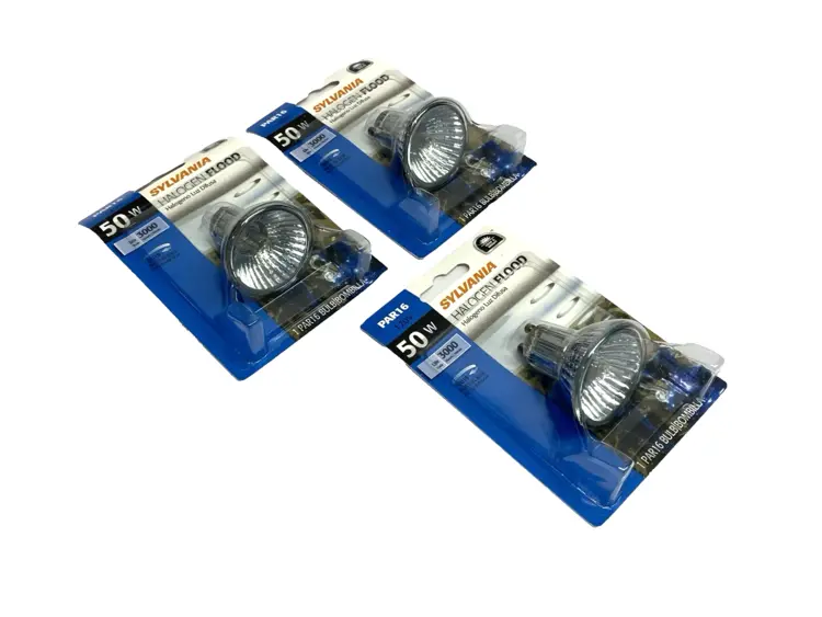 New | in-Stock SYLVANIA Flood Light Bulb 120V 50W LOT OF 3 Light Source Equipment Michigan US | Maverick Industrial Sales #1393350
