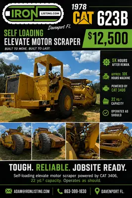 1978 CAT 623B Scrapers | Iron Listing (1)