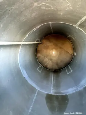 Used – 3,800 Gallon Stainless Steel Vertical Storage Tank – 316 SS, Flat Top, Di