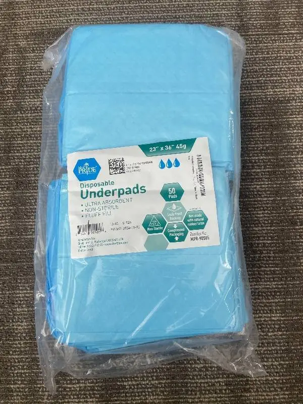 MedPride Disposable Underpads 23 x 36 in - 50 Pads (MPR-90505), Ultra Absorbent