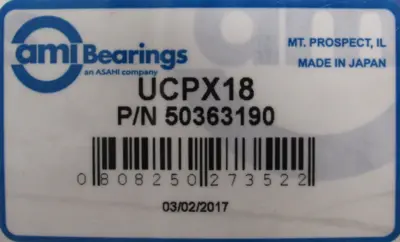 NEW AMI UCPX18 PILLOW BLOCK BEARING 90MM 50363190