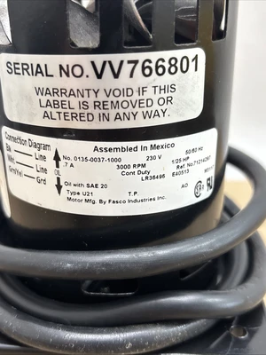 March 766801, Motor 230V MDXT-3 New In Box,fast Shipping.
