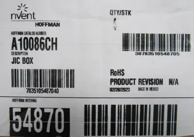 NEW BOX OF 4 HOFFMAN 54870 ENCLOSURE 10"x8"x6" A10086CH
