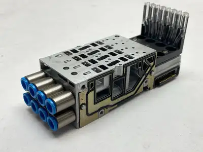 USED FESTO ELECTRONICS MODULE 533361 & VMPA1-FB-AP-4-1 SUB-BASE 533352