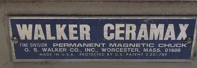 USED O.S. WALKER CO 6X18 PERMANENT MAGNETIC CHUCK
