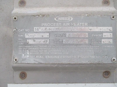 30' L x 70" Wide Carrier Fluid Bed Dryer With Heater