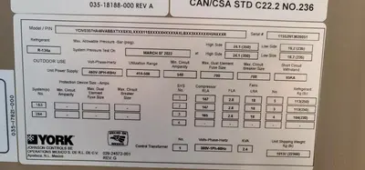 2022 YORK YCIV307HA46VABBXTX CHILLERS | Machinery Network (2)