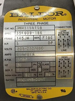USED BALDOR JMM3158TSB