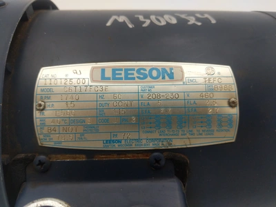LEESON 1.5 HP, 1740 RPM, E56C FRAME MOTOR