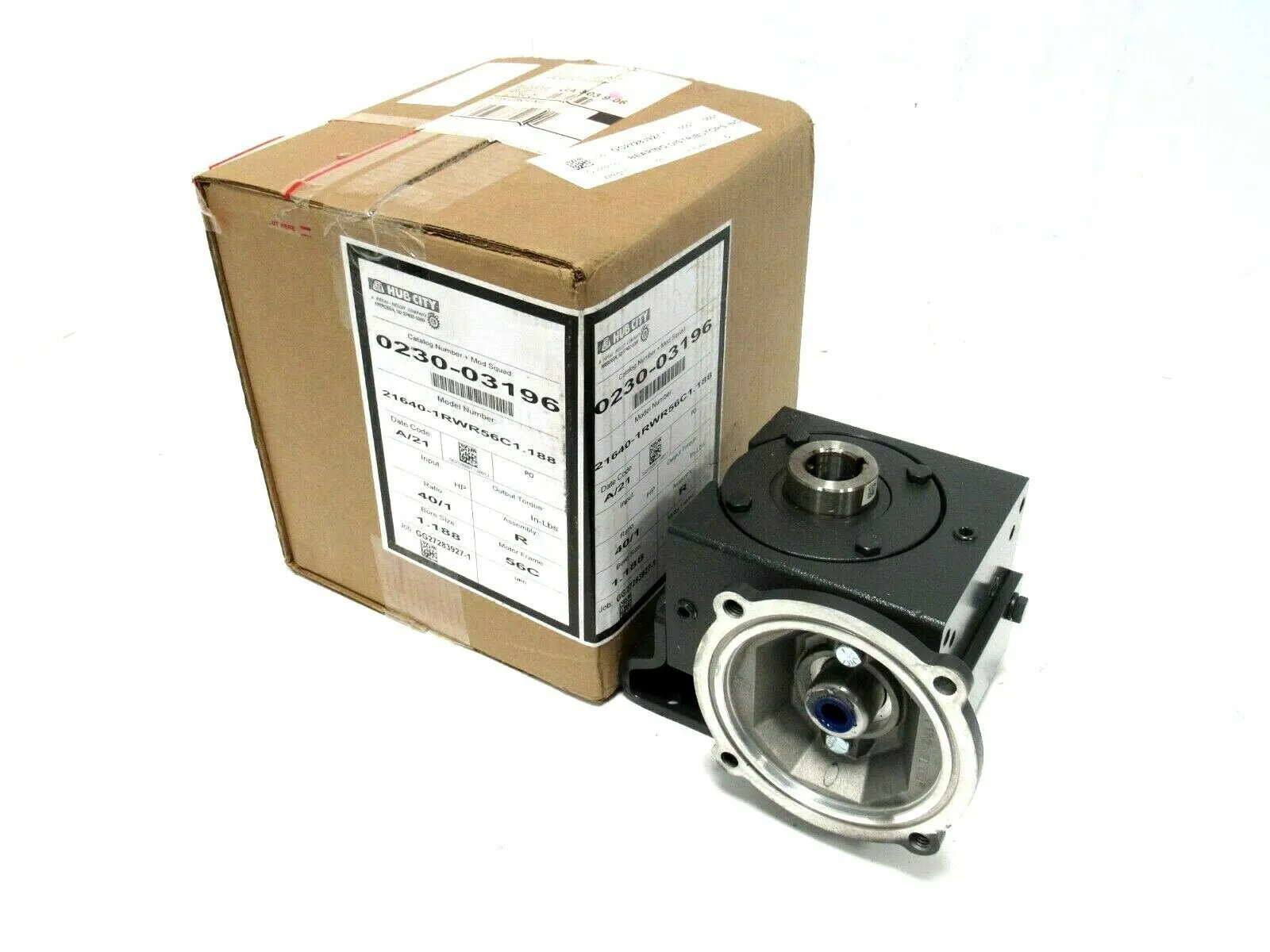 NEW HUB CITY 0230-03196 GEAR REDUCER 40:1 21640-1RWR56C1.188 023003196